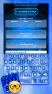 Blue Emoji Keyboard Themes screenshot 4