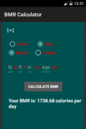 BMR Calculator screenshot 3