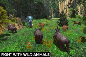 Jungle Rhino Family Jungle Simulator screenshot 2