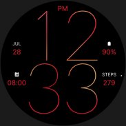 Red Line Watch Face screenshot 0