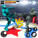 Robot Ring Fighting Real Robot VS Superhero Robot Icon