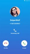 SniperWolf Fake Call screenshot 4