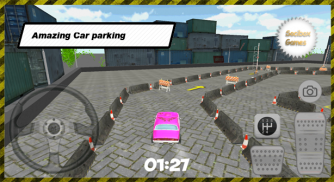 rosafarbene Auto Parkplatz screenshot 0