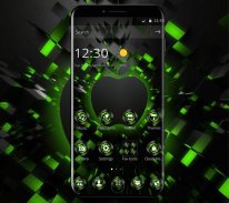 Black Neon Tech Green Apple Theme screenshot 1