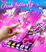 Pink butterfly live wallpaper screenshot 1