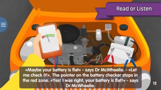 Doctor McWheelie: Battery discharge animated book screenshot 2