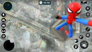 Flying Spider Rope Hero Games screenshot 0