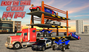 Police limo quad bike transporter: Police chase 3D screenshot 8