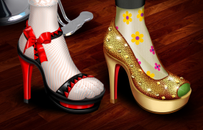 Высокие каблуки обувь девочек screenshot 4
