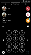 Circle Black White Phone Dialer Theme screenshot 1