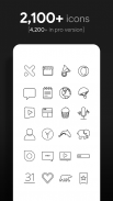 Lines Dark Free - Black Icons screenshot 6