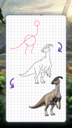 Cara melukis dinosaur. Pelajaran menggambar screenshot 9