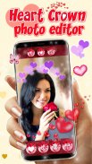 Heart Crown Selfie Camera 💗 Beauty Photo Editor screenshot 0