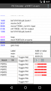 PICmicro simulator and assembler screenshot 5