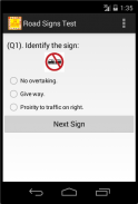 Road And Traffic Signs Test screenshot 0