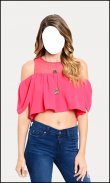 Women Short Sleeve Crop Tops screenshot 2