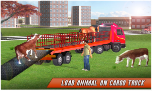 مزرعة الحيوانات شاحنة النقل screenshot 0