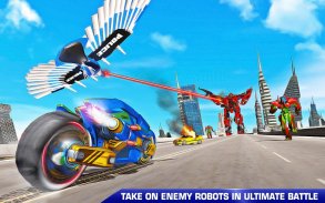 Flying Police Eagle Bike Robot Hero: Robot Games screenshot 0