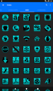 Cyan and Black Icon Pack Free screenshot 18