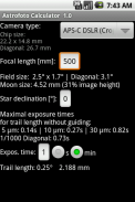 Astrofoto Calculator screenshot 0