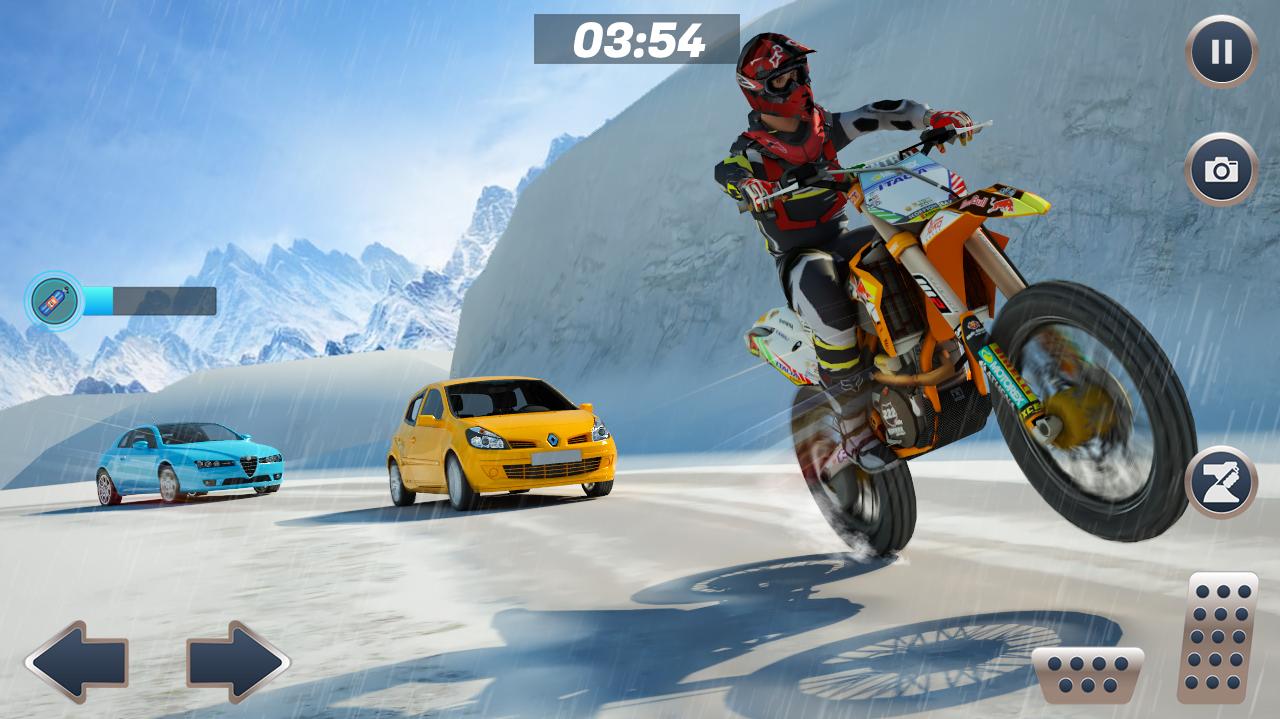 snow mountain bike racing mod apk