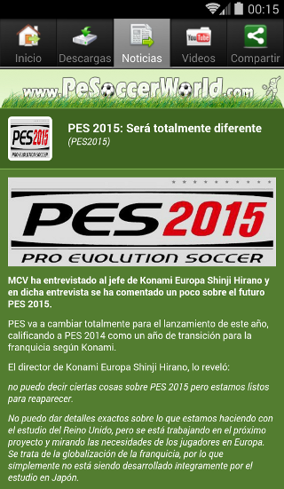 PES 2015PES 2014 Descargas  Download APK for Android  Aptoide