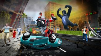 Monster Gorilla Robot transform: City rampage screenshot 2
