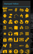 Stamped Yellow Icon Pack screenshot 1