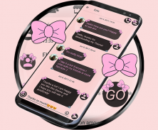 SMS Theme Ribbon Pink messages screenshot 7