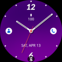 Violet Analogue Watch Face Icon