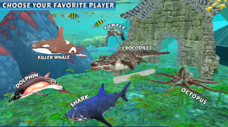 शार्क जानवरों पानी रेसिंग screenshot 0