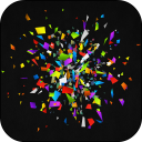 Flying Colored Particles LWP Icon