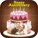 Name Photo On Anniversary Cake Icon