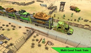 US Army Train Transporter Truck Driving Games screenshot 3