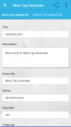 Meta Tag Generator screenshot 4