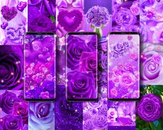紫玫瑰动态壁纸 screenshot 3