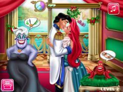 Mermaid Princess Mistletoe Kiss - Kissing games screenshot 1