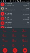 Dialer theme Droid L Red screenshot 1