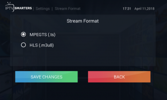 IPTV Smarters Pro Screen