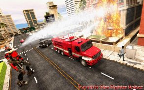 Real Robot Firefighter Truck Emergency Rescue 911 screenshot 2