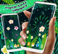 Jungle Live Wallpaper 🌴 Leaves and Flowers Themes screenshot 3