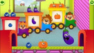 Juegos educativos para niños de 3 años! Funny Food screenshot 0