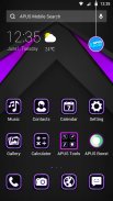 Black & Purple APUS Launcher theme screenshot 2