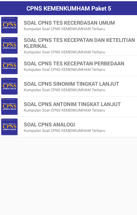 Aplikasi Soal Cpns  Kemenkumham Guru Galeri