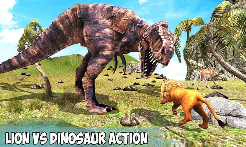 T-rex dino & angry lion attack for Android - Download the APK from Uptodown
