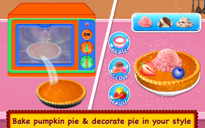 Pumpkin Pie Maker - Dessert Food Cooking Game screenshot 5