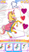 Unicorn Dress Up Coloring Book screenshot 2