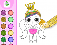 Princess Coloring Book Glitter screenshot 4