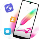 Colorful feather pen theme for Galaxy J7 Max Icon