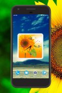 Sun Flower Clock Live Wallpaper screenshot 1